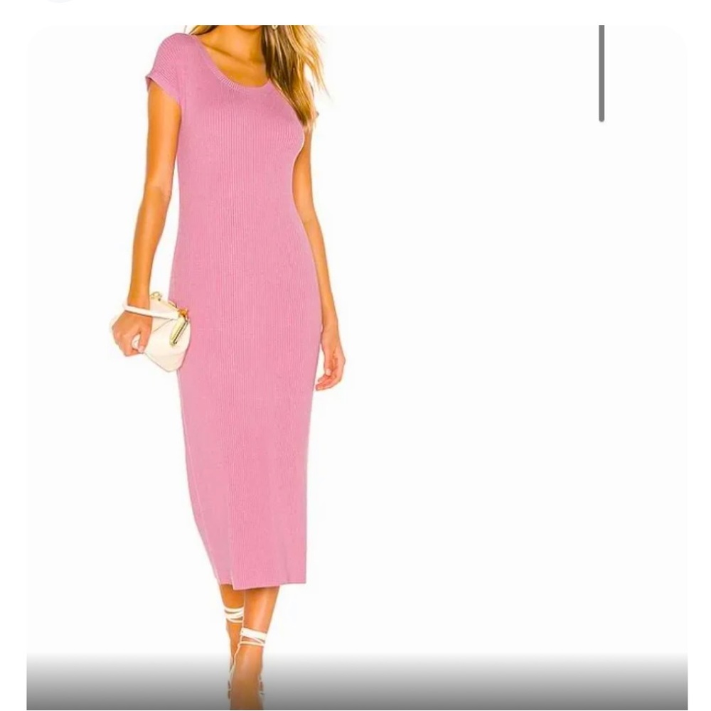 525 America ribbed knit midi dress